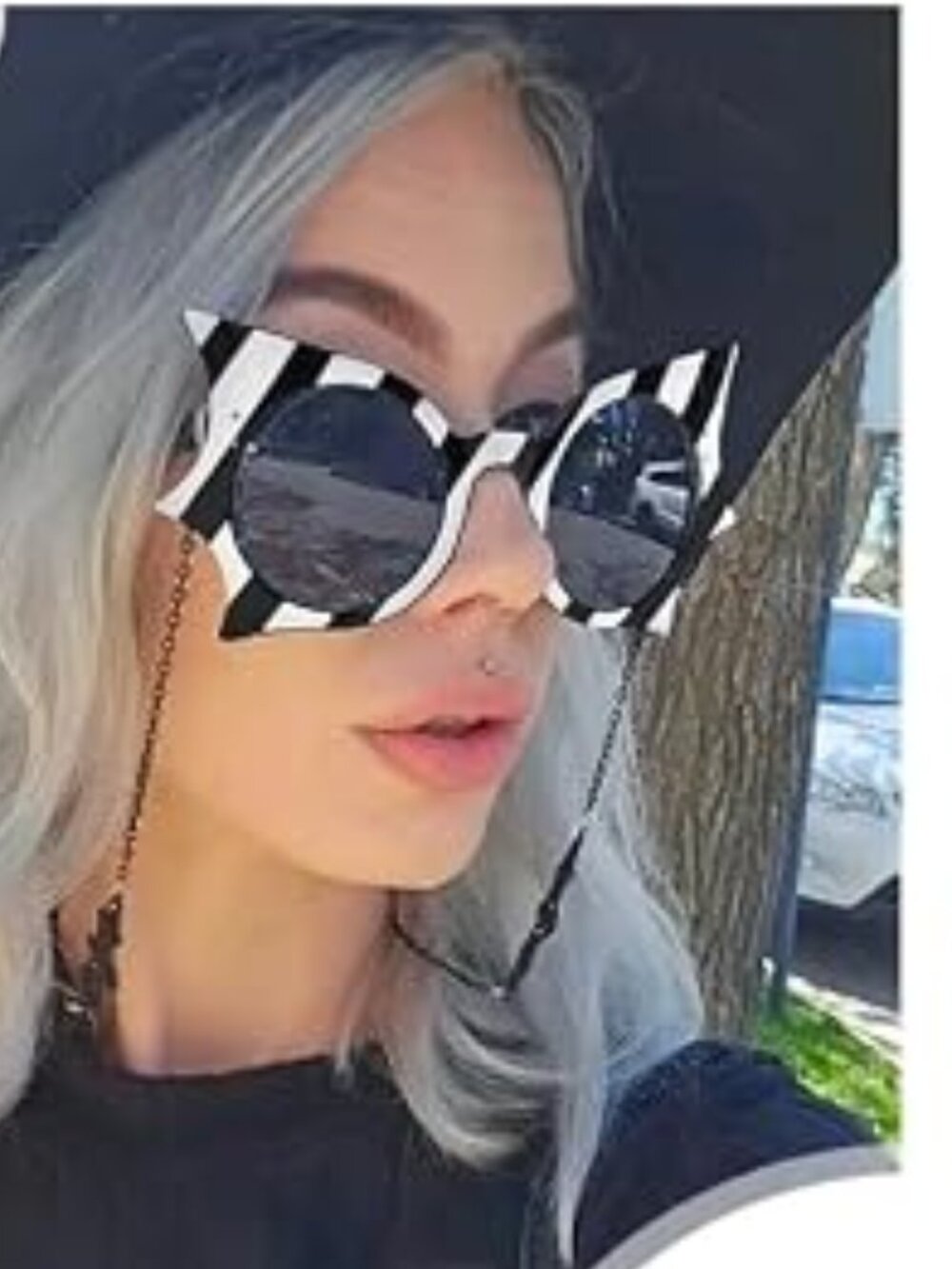 Bat Sunglasses Black&White